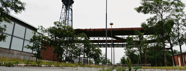 A construction on the former factory in the Phoenix West, Dortmund