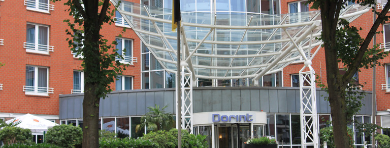 The view on the Dorint Hotel main entrance